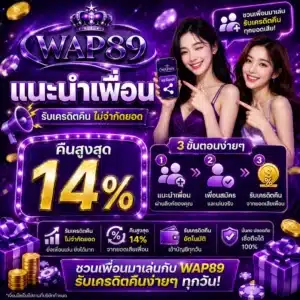 wap89 แนะนำเพื่อน ( คืนสูงสุด 14% )